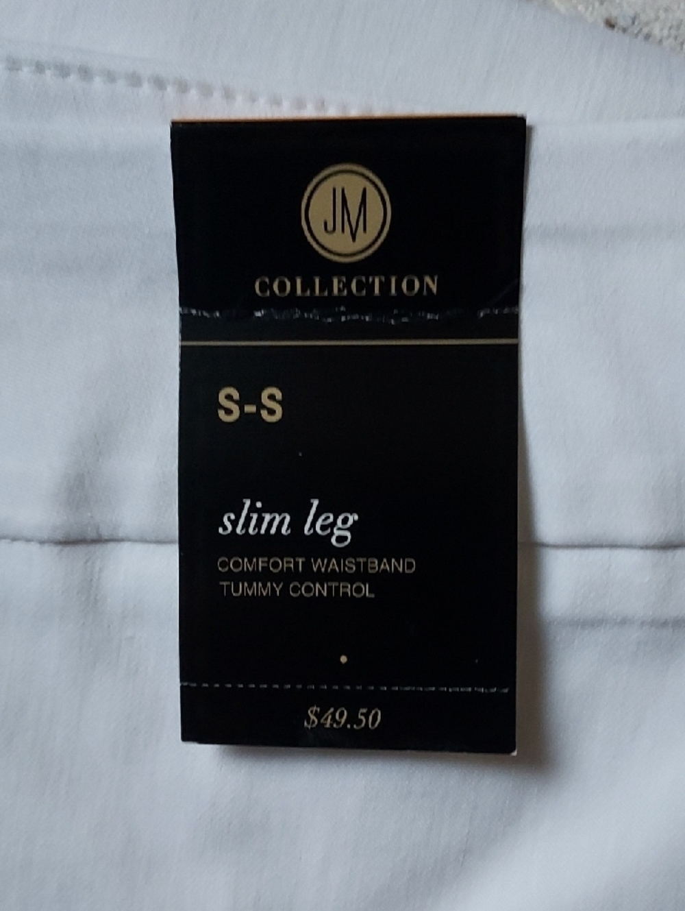 JM Collection White Rivet Size S Short Slim-Leg Pull-On Pants - Picture 8 of 8